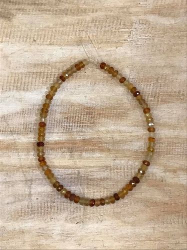 Faceted Carnelian 6mmx8mm pill shaped beads 40cm