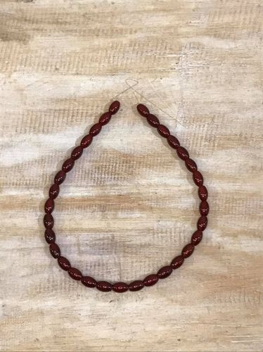 Red Agate long oval beads 10mm x 8mm 40cms