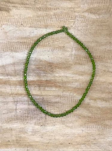 Kiwi Green 4mmx6mm Faceted Glass Crystal Beads,40cm,100 beads