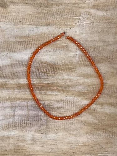 Orange 4mmx6mm Faceted Glass Crystal Beads,40cm,100 beads