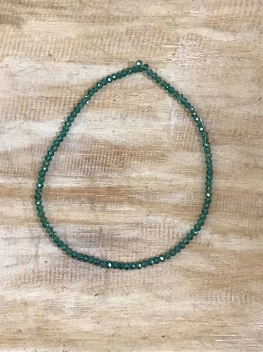 Teal 4mmx6mm Faceted Glass Crystal Beads.40cm ,100beads