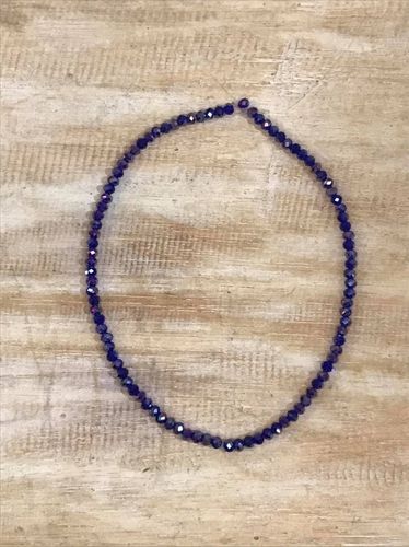 Royal Blue 4mmx6mm Faceted Glass Crystal Beads,40cm,100 beads