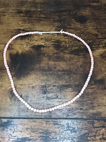 Pale Pink Javanese Glass Bead 58cm long approximateley 130 4mm beads