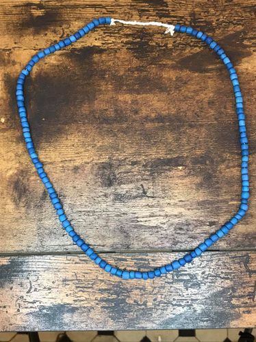 Cobalt Blue Javanese Glass Beads 58cm long approximateley 130 4mm beads