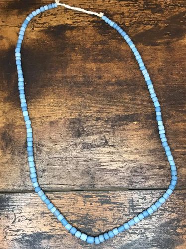 Blue Javanese Glass Beads 58 cm long approximateley 130 4mm beads
