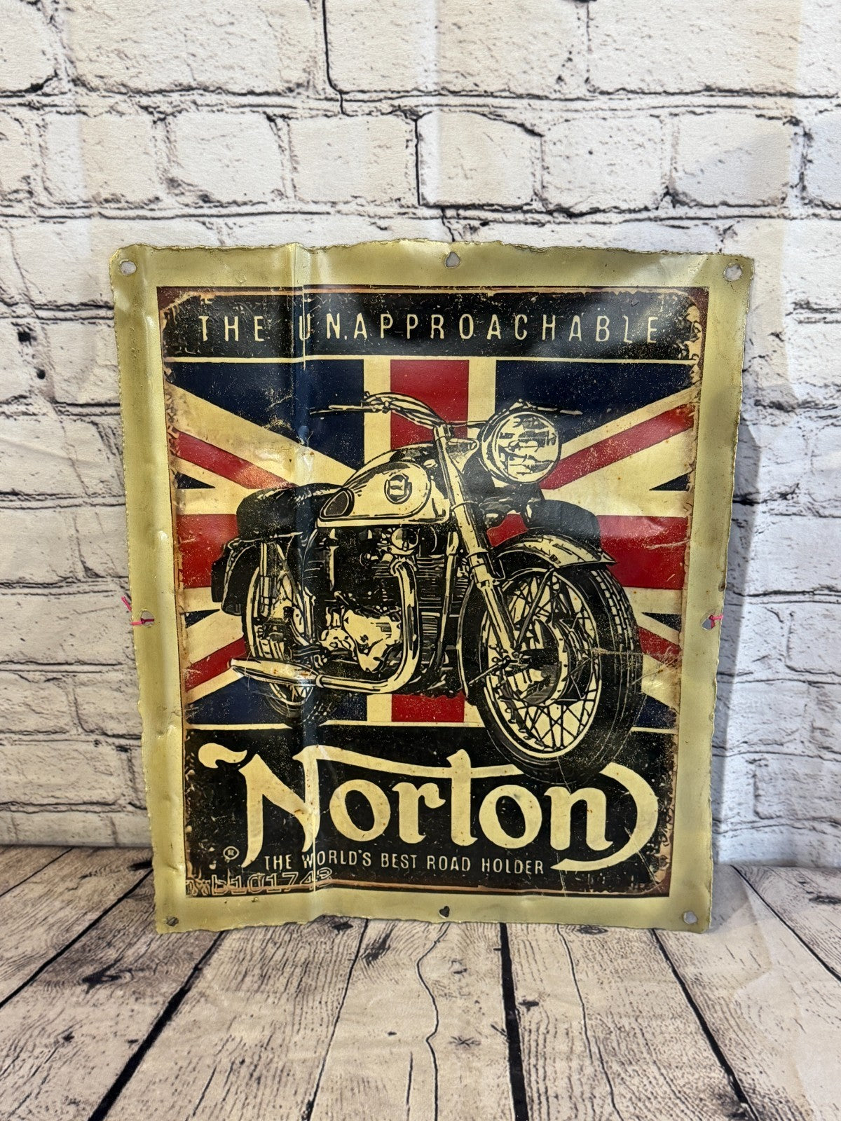 Norton Motorbike Poster Advert Wall Plaque 42cm x 36cm Vintage Retro Tin Sign0