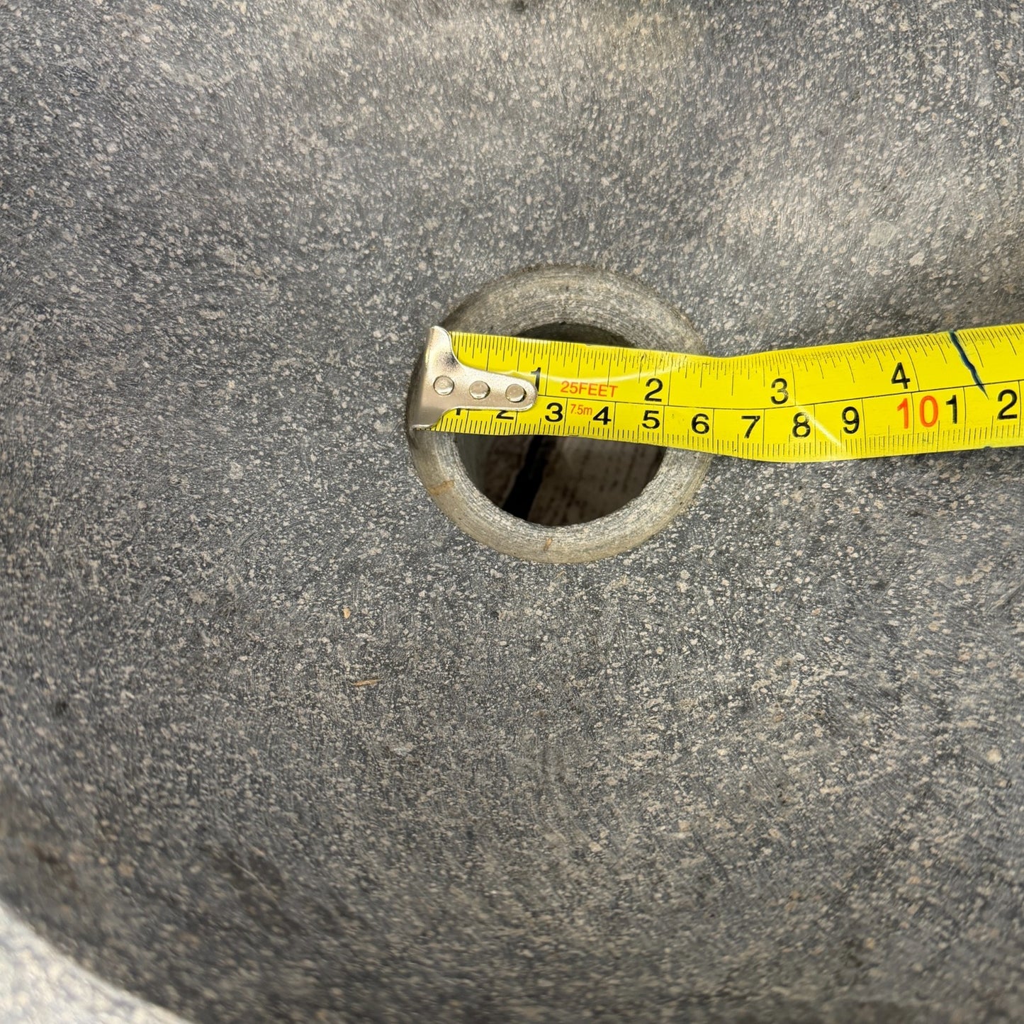 29cm x 23cm Wash Basin Bathroom Counter Top Washing River Stone Bowl Sink No 2110
