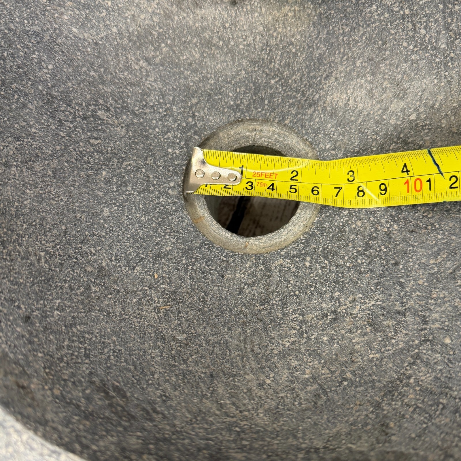 29cm x 23cm Wash Basin Bathroom Counter Top Washing River Stone Bowl Sink No 2110