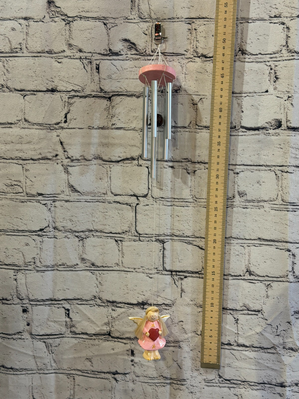 Pink Fairy Angel Wind Chimes Romantic Metal Art Wind Bells Outdoor Hanging4
