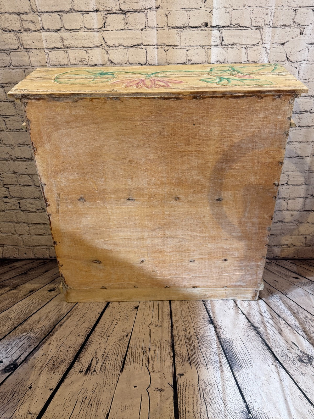 80cm x 80cm Flower 2 Door Long Wooden Side Cabinet Living Storage Furniture4
