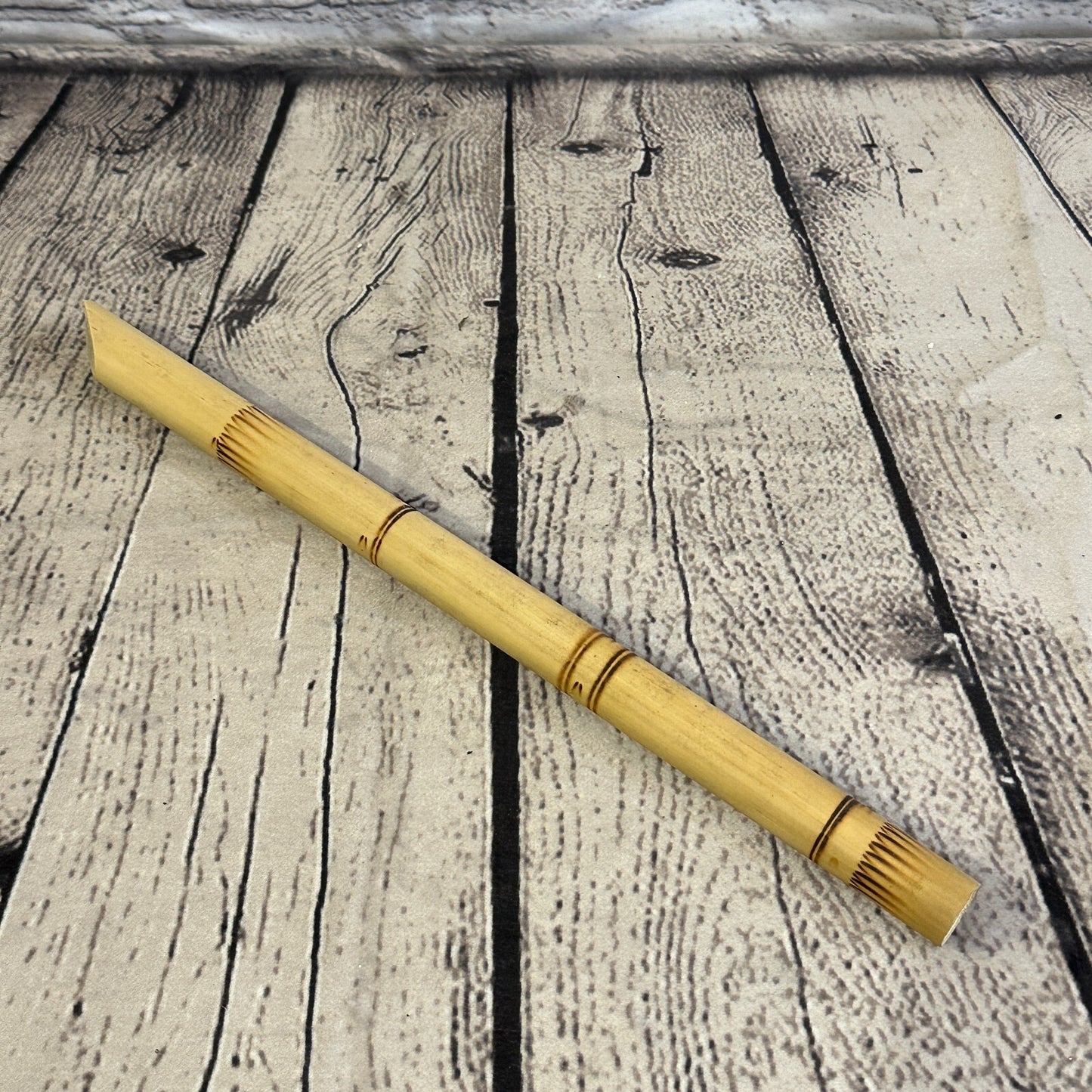 Bamboo Flute plain wooden handmade fair trade 30cm music play1