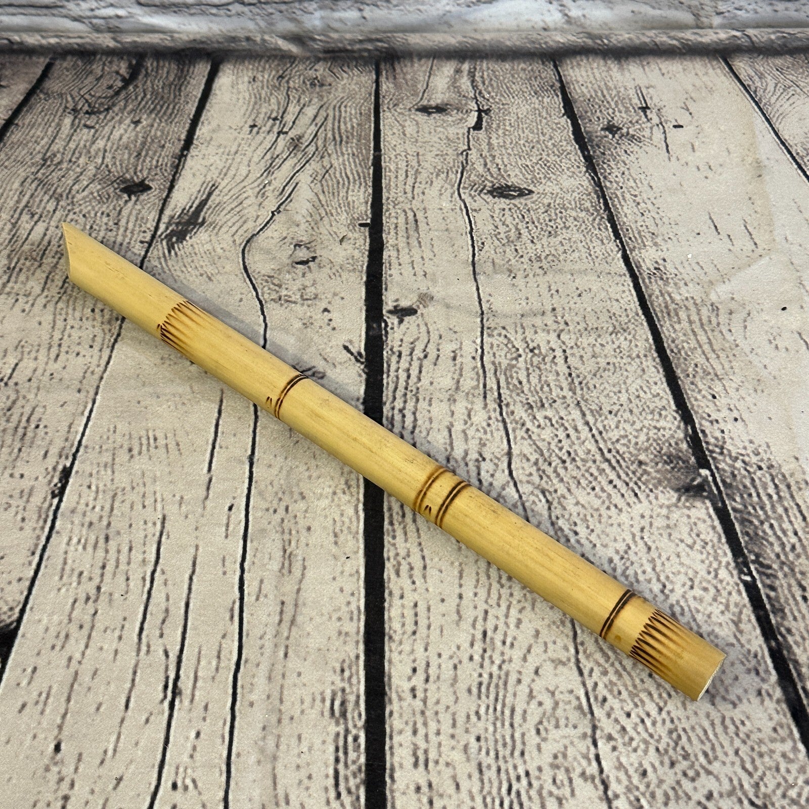 Bamboo Flute plain wooden handmade fair trade 30cm music play1