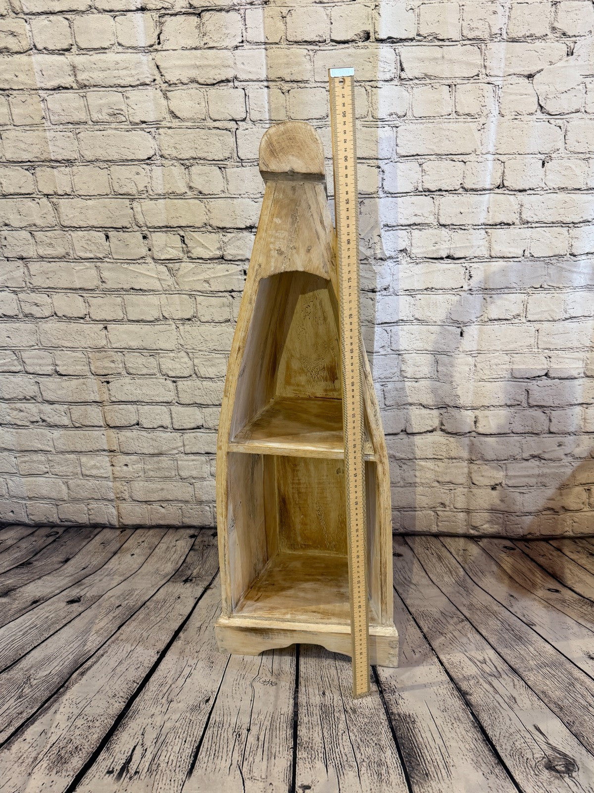 60cm x 30cm x 22cm White Boat Shelf Wooden Cabinet Living Hall Storage Furniture5