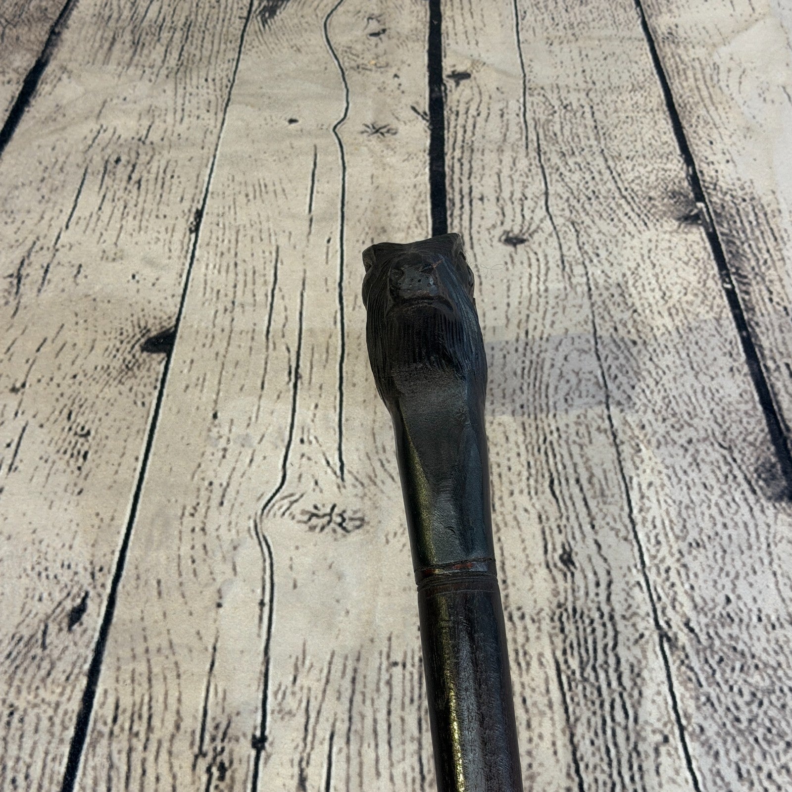Rabbit Hare Head 90cm Tribal African Walking Stick Cane Hand Carved Dark Wood5