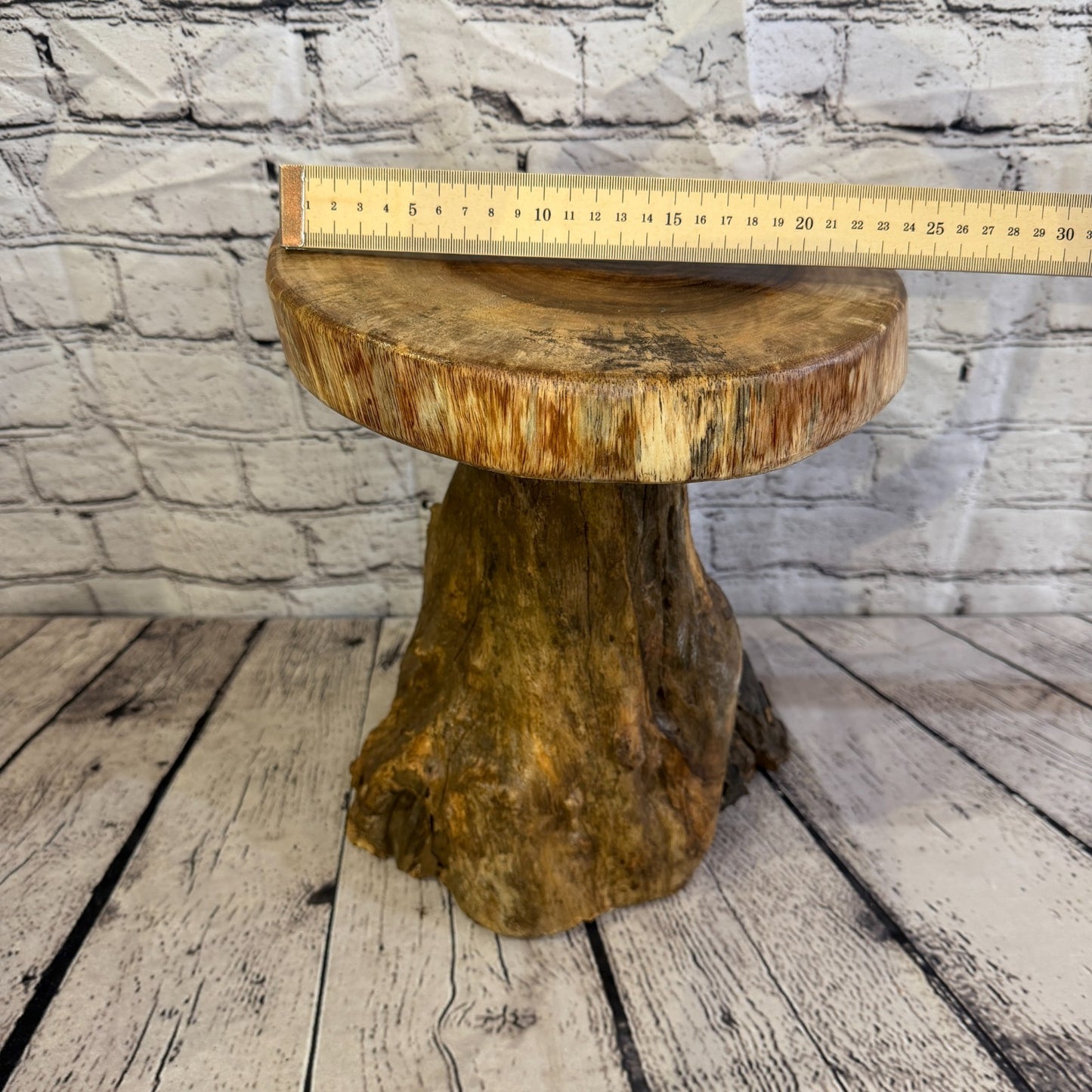30cm x 25cm Wooden Coffee Root Sculpture Garden Teak Root Ornament Carved No 55