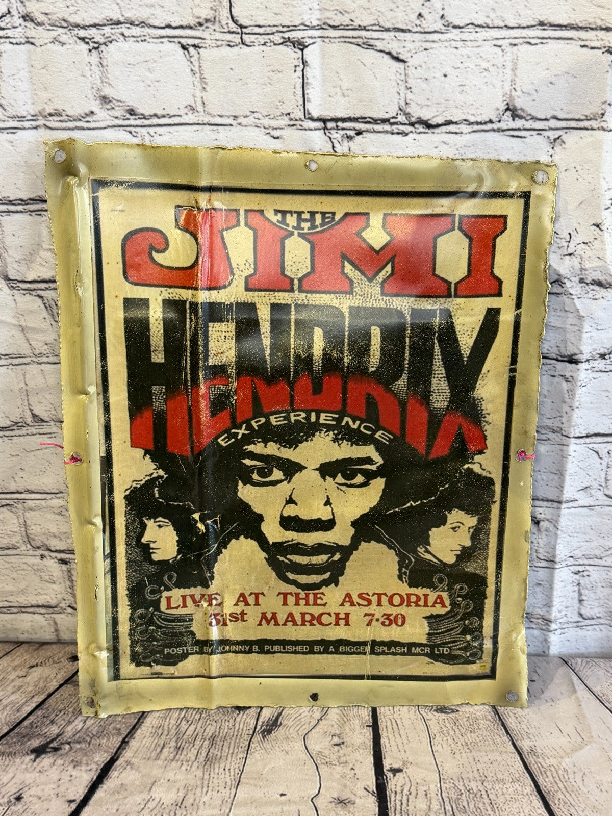 Jimi Hendrix Gig Poster Advert Wall Plaque 42cm x 36cm Vintage Retro Tin Sign0