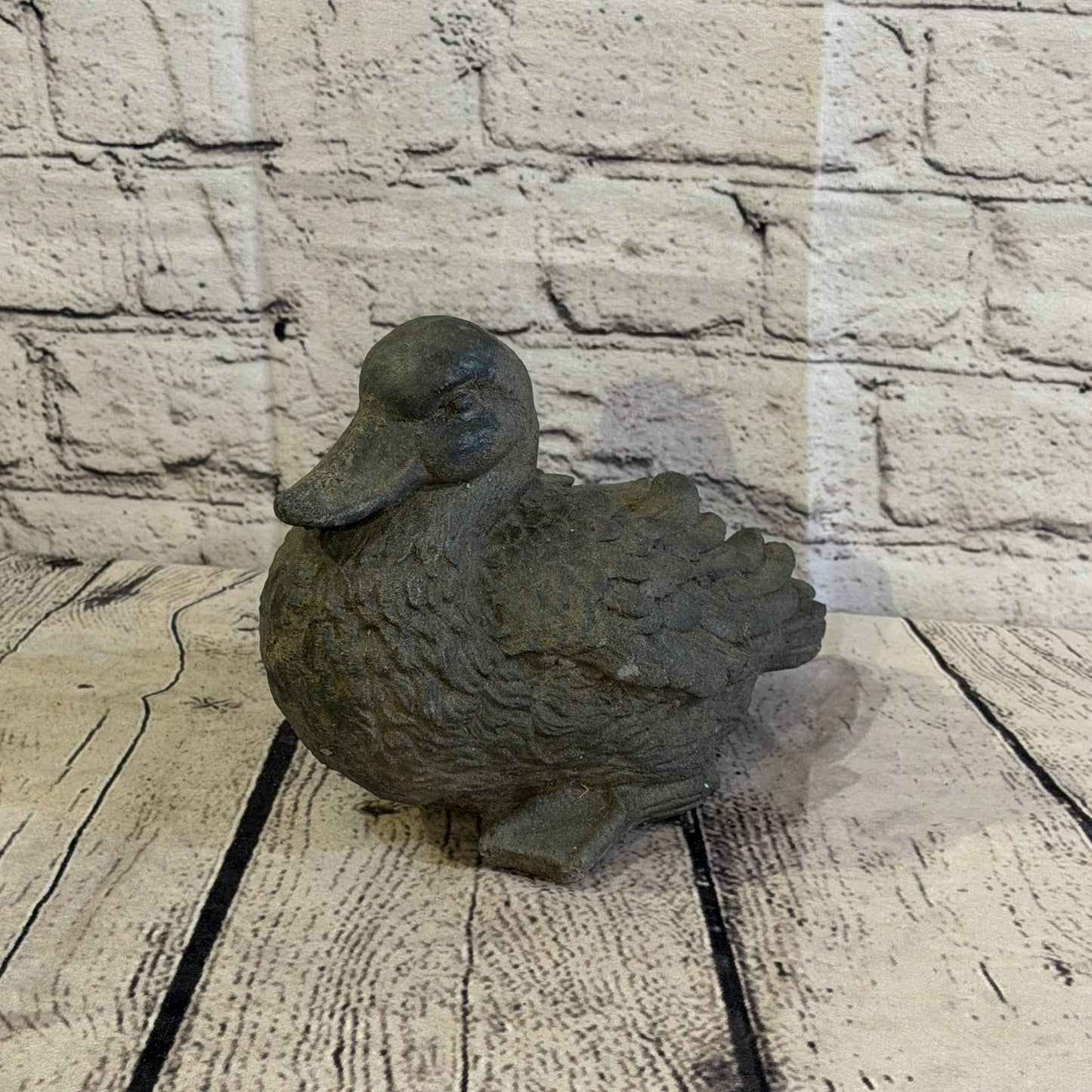 Standing Pond Duck Stone Garden 15cm x 15cm Ornament Indoor Statue Hindu0