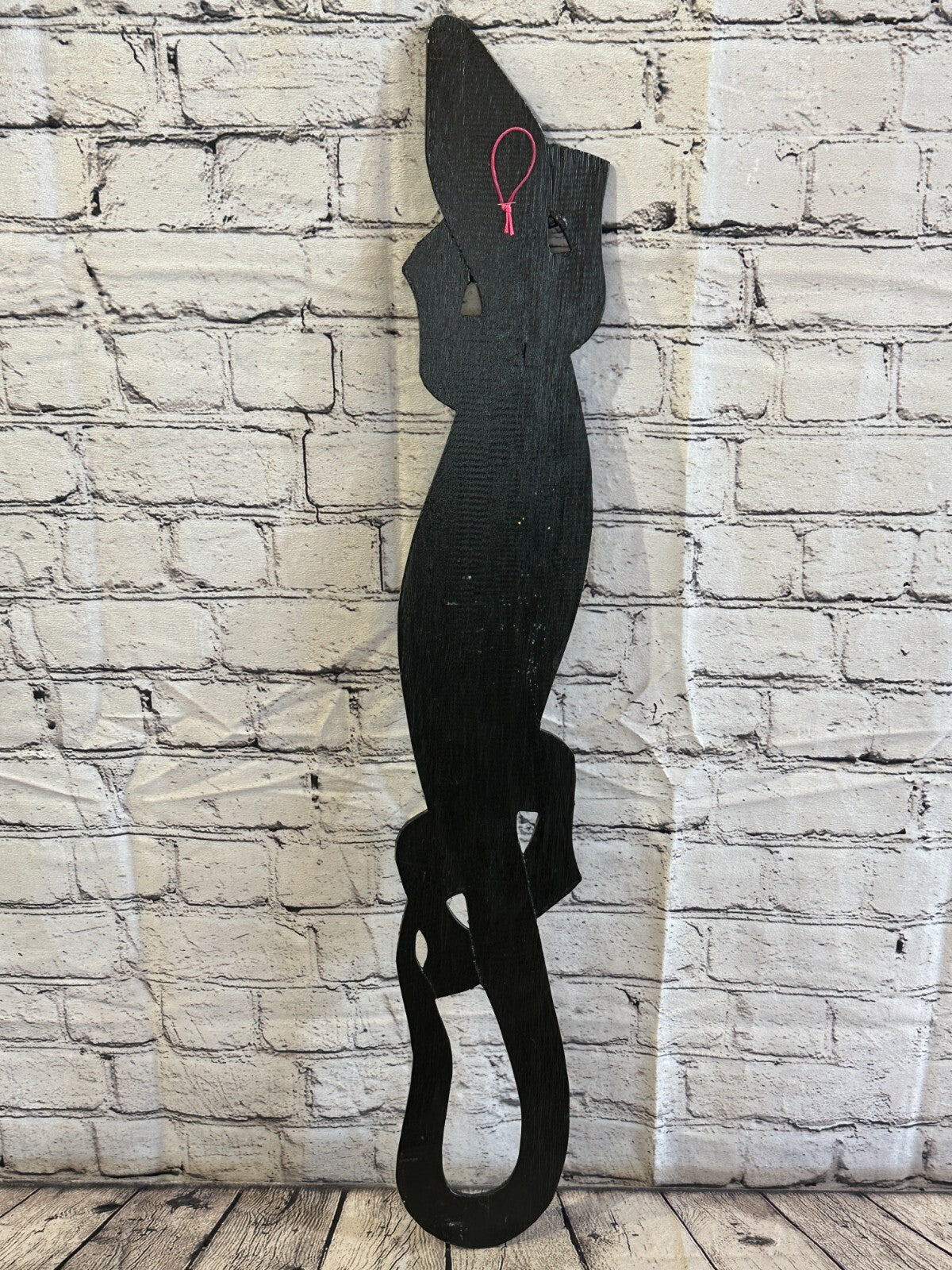 100cm Gecko Carved Wooden Dot Painted Ethnic Tribal Tiki Wall Art Handmade No 25