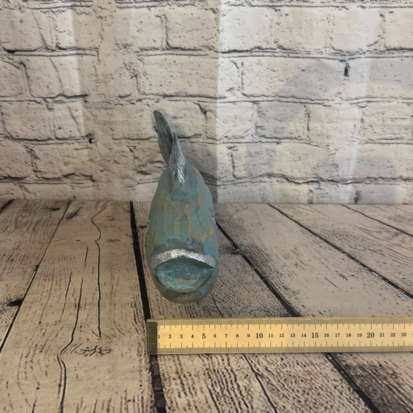 30cm x 15cm Trout Silver Blue Fish Wood Coastal Ocean Bathroom Decoration7