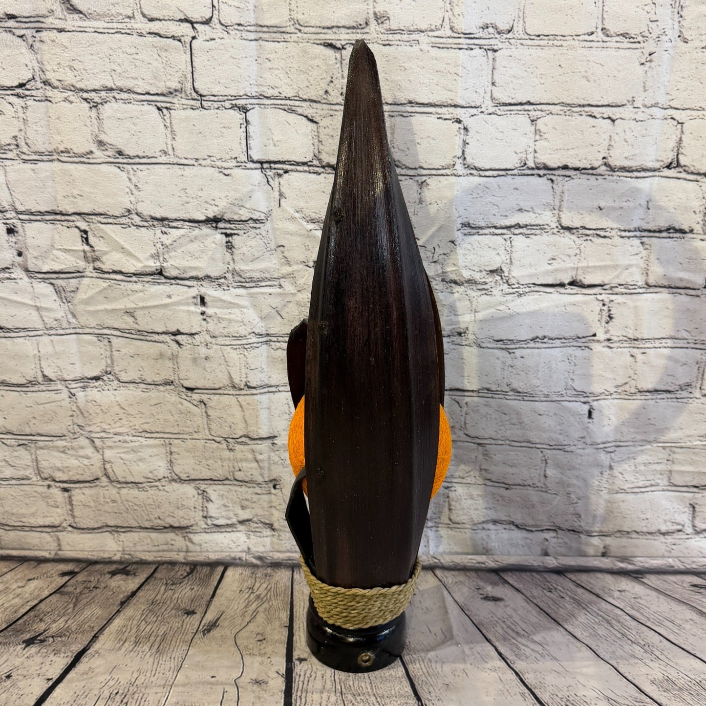 Orange Light Brown Natural 55cm Tall Leaf Lamp Twist LED UK Mains Plug Design 33
