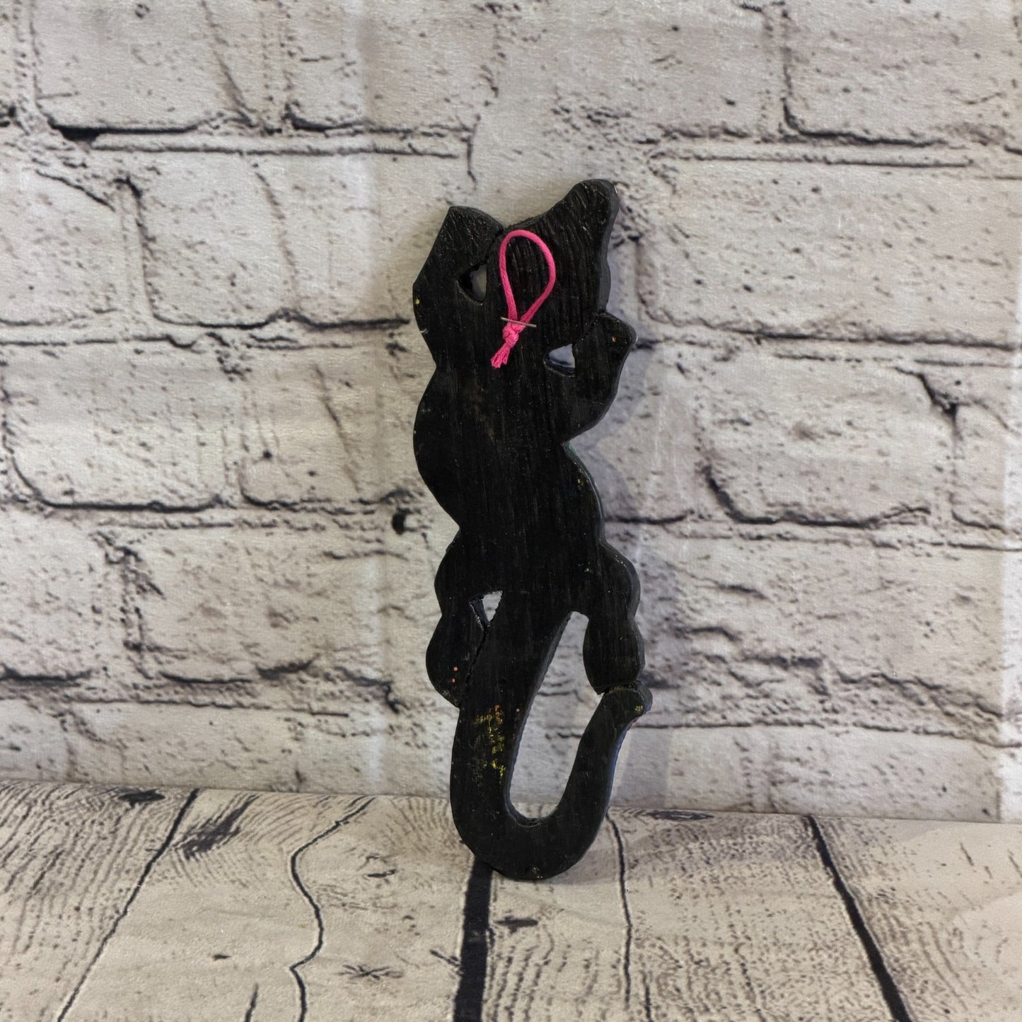 20cm Gecko Carved Wooden Dot Painted Ethnic Tribal Tiki Wall Art No 1 New5
