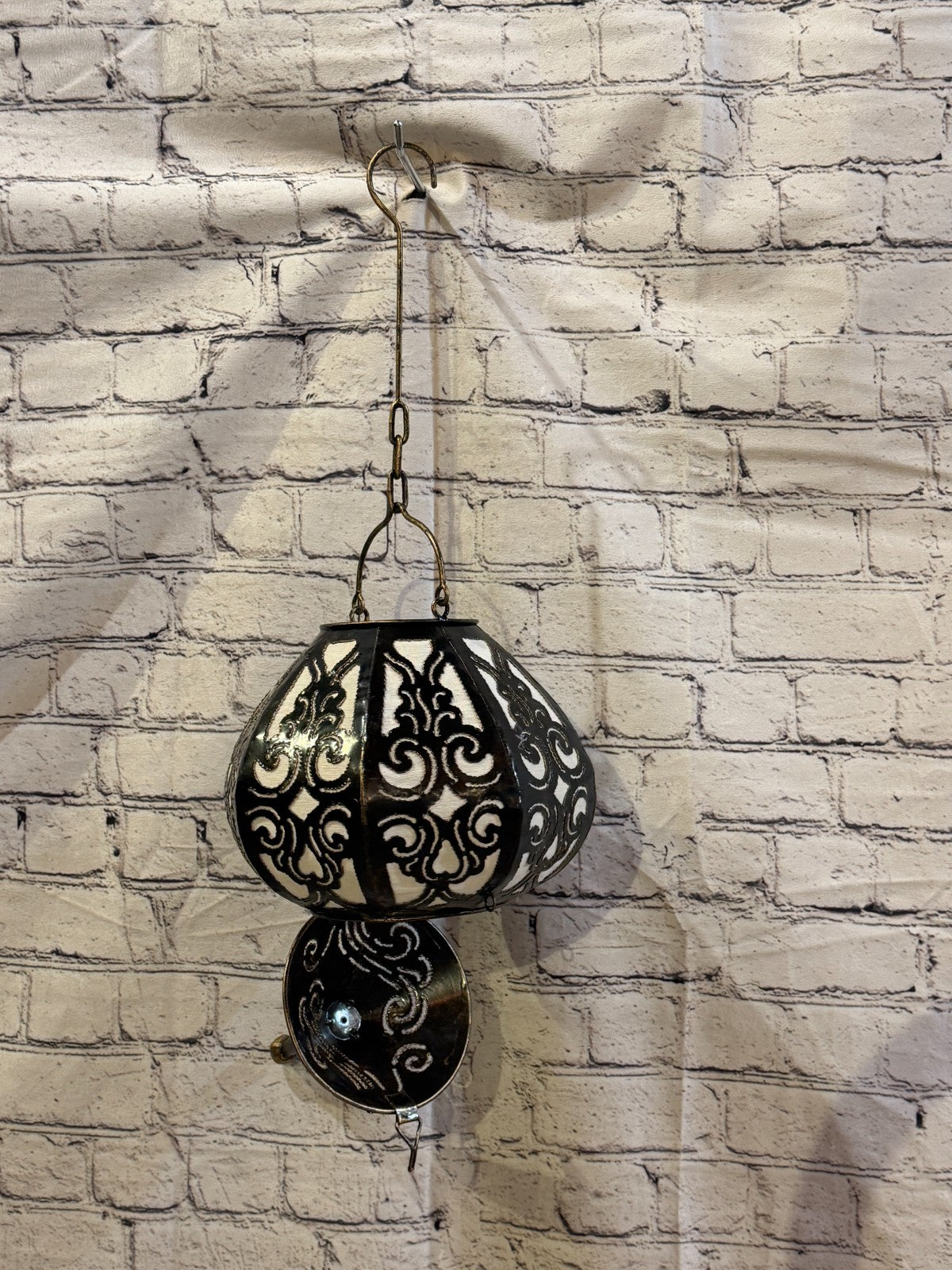 30cm x 20cm White Metal Fabric Ceiling Pendant Light Shade Lampshade LED Bulb5