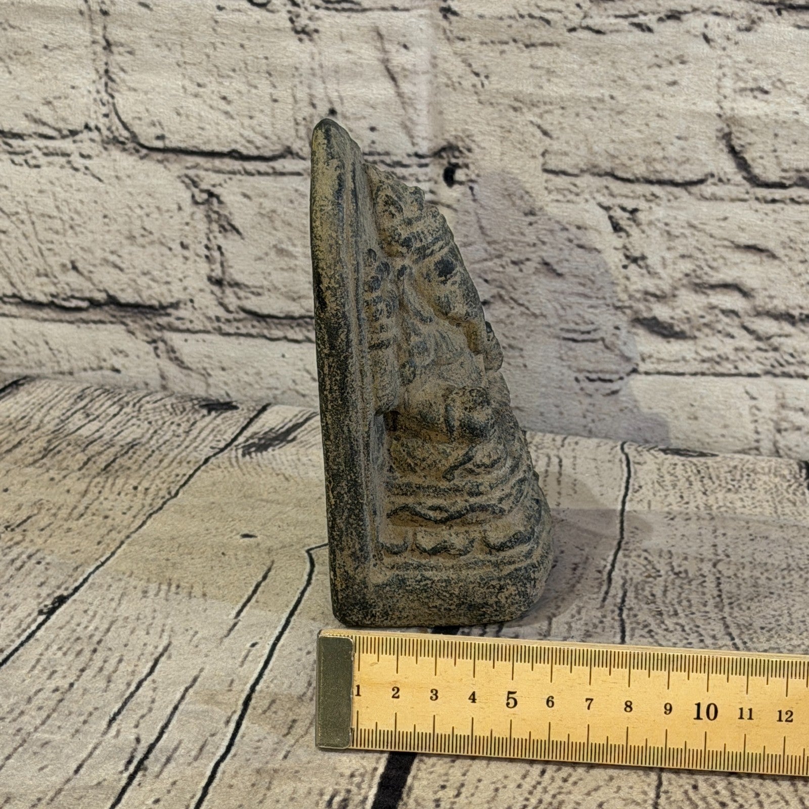 Small Ganahsa Stone Garden 15cm x 7cm Ornament Outdoor Indoor Statue Hindu7