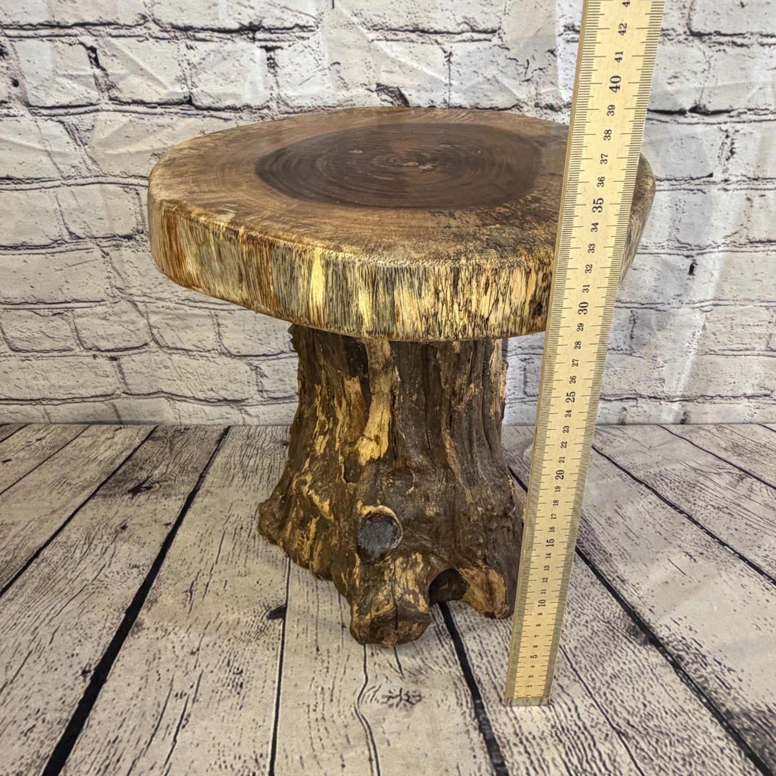 30cm x 25cm Wooden Coffee Root Sculpture Garden Teak Root Ornament Carved No 74
