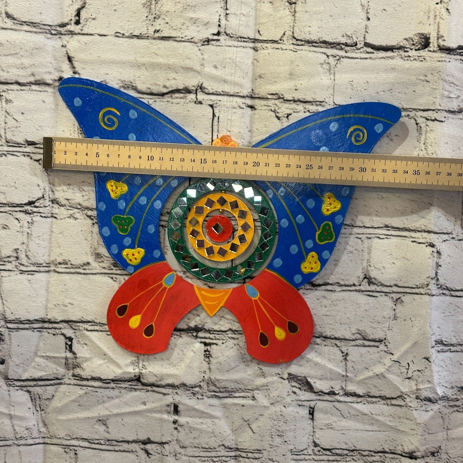 30cm Colourful Butterfly Hanging With Mirrors Window Suncatcher Indoor Mobile4