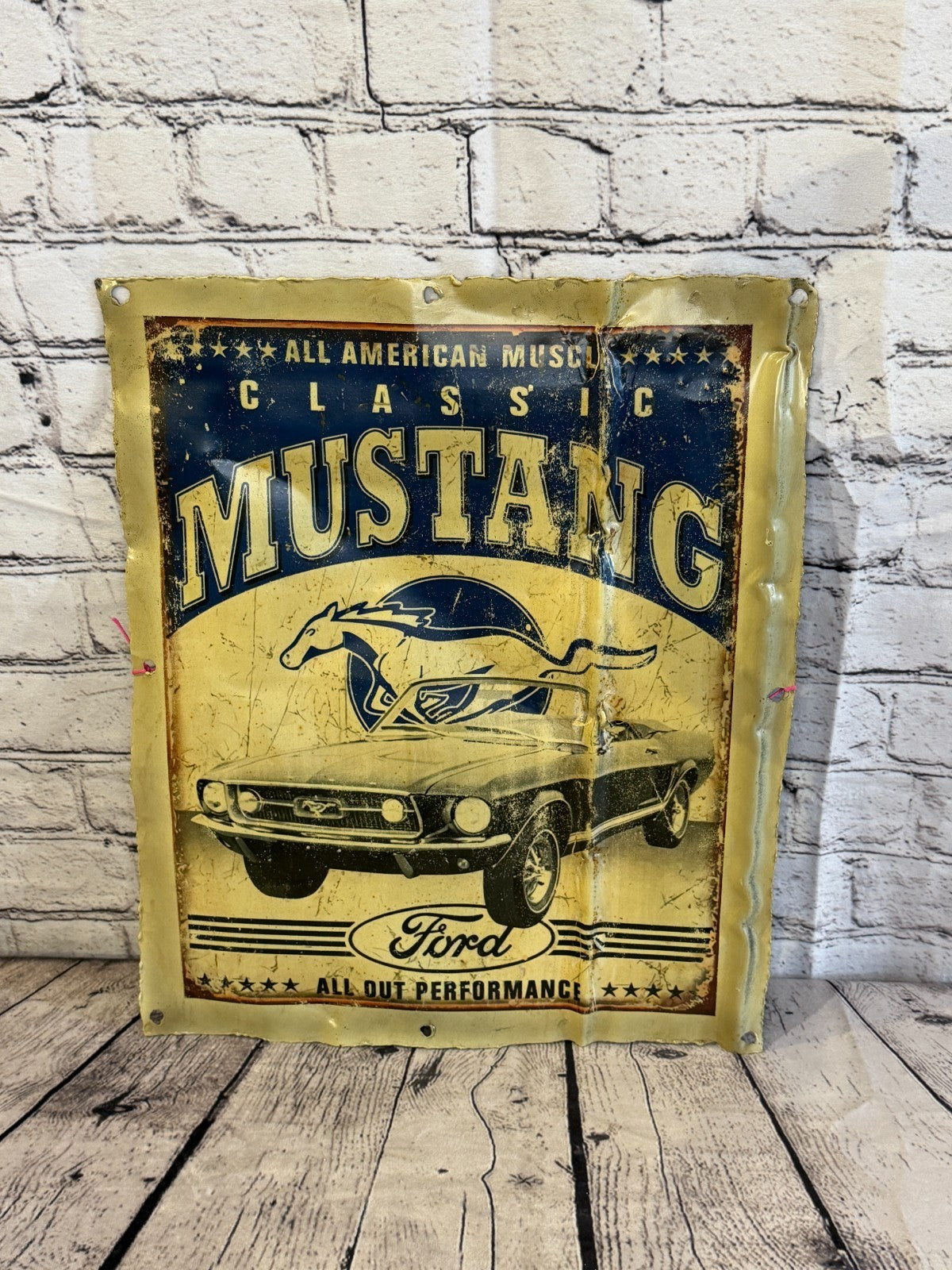 Mustang Classic Poster Advert Wall Plaque 42cm x 36cm Vintage Retro Tin Sign3