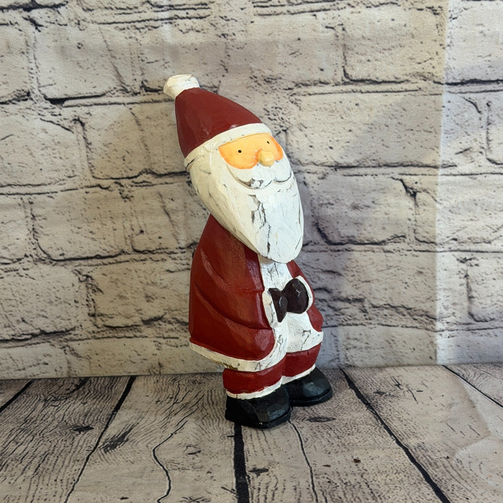 20cm x 8cm Santa Claus Father Christmas Handcrafted Wood Xmas Christmas Ornament3