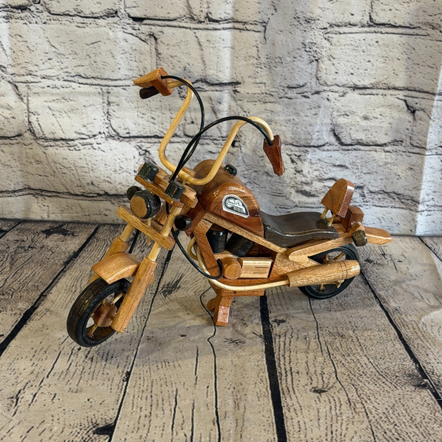 25cm Large Light Wood Motorbike Motorcycle Model Wooden Ornament Decorative Bike0