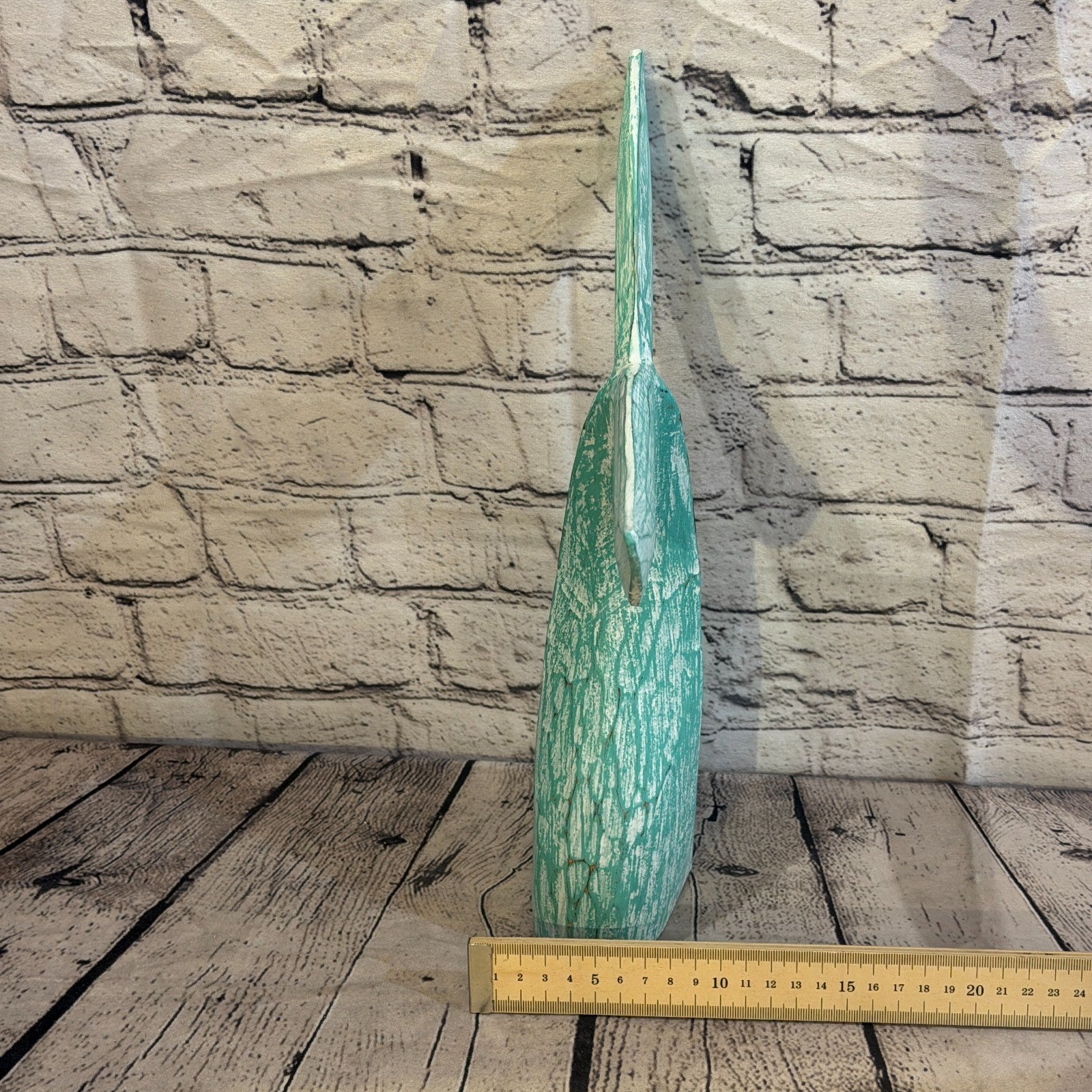 35cm x 35cm Whale Tail Green Fish Wood Coastal Ocean Bathroom Decoration7