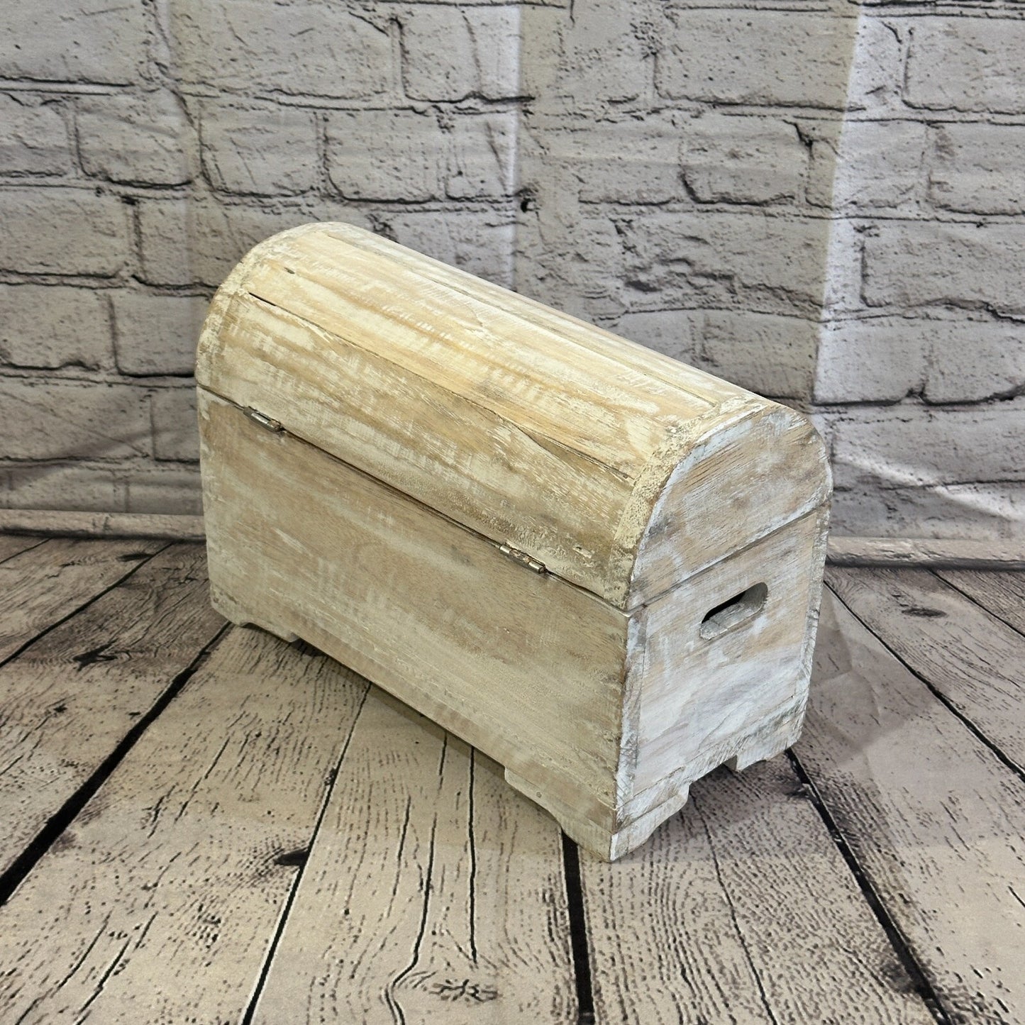 30cm x 20cm x 14cm White Home Wood Box Wooden Chest Storage Craft Handles Lid4