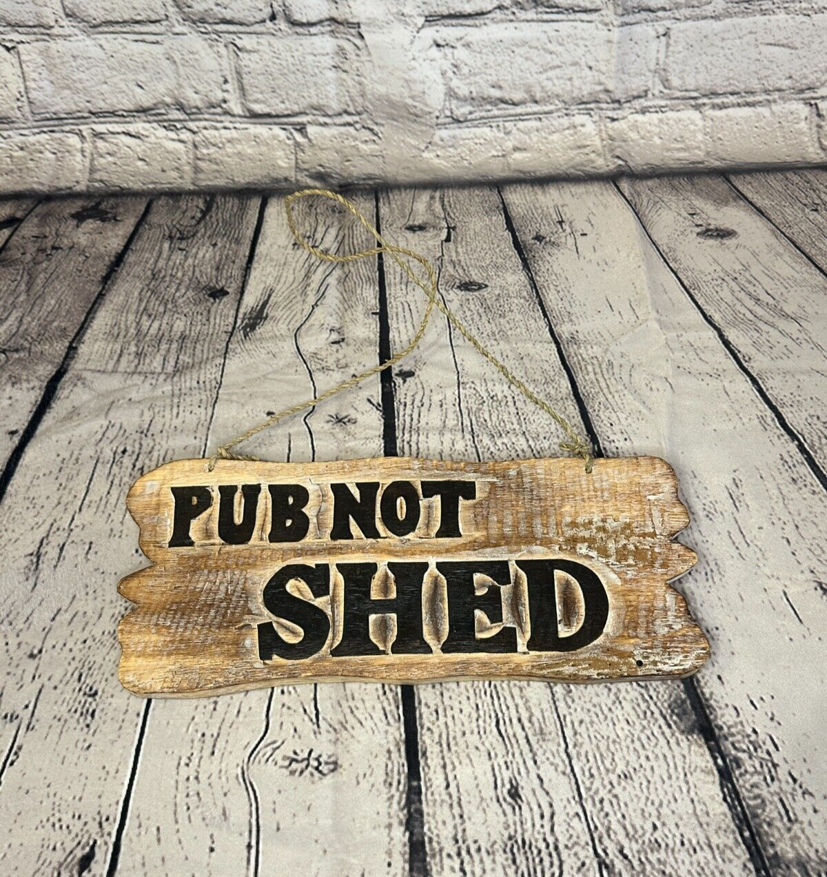 Pub Not Shed Word Sign Plaque Outdoor Garden Shed Den Bar Shop 30cm x 12cm2