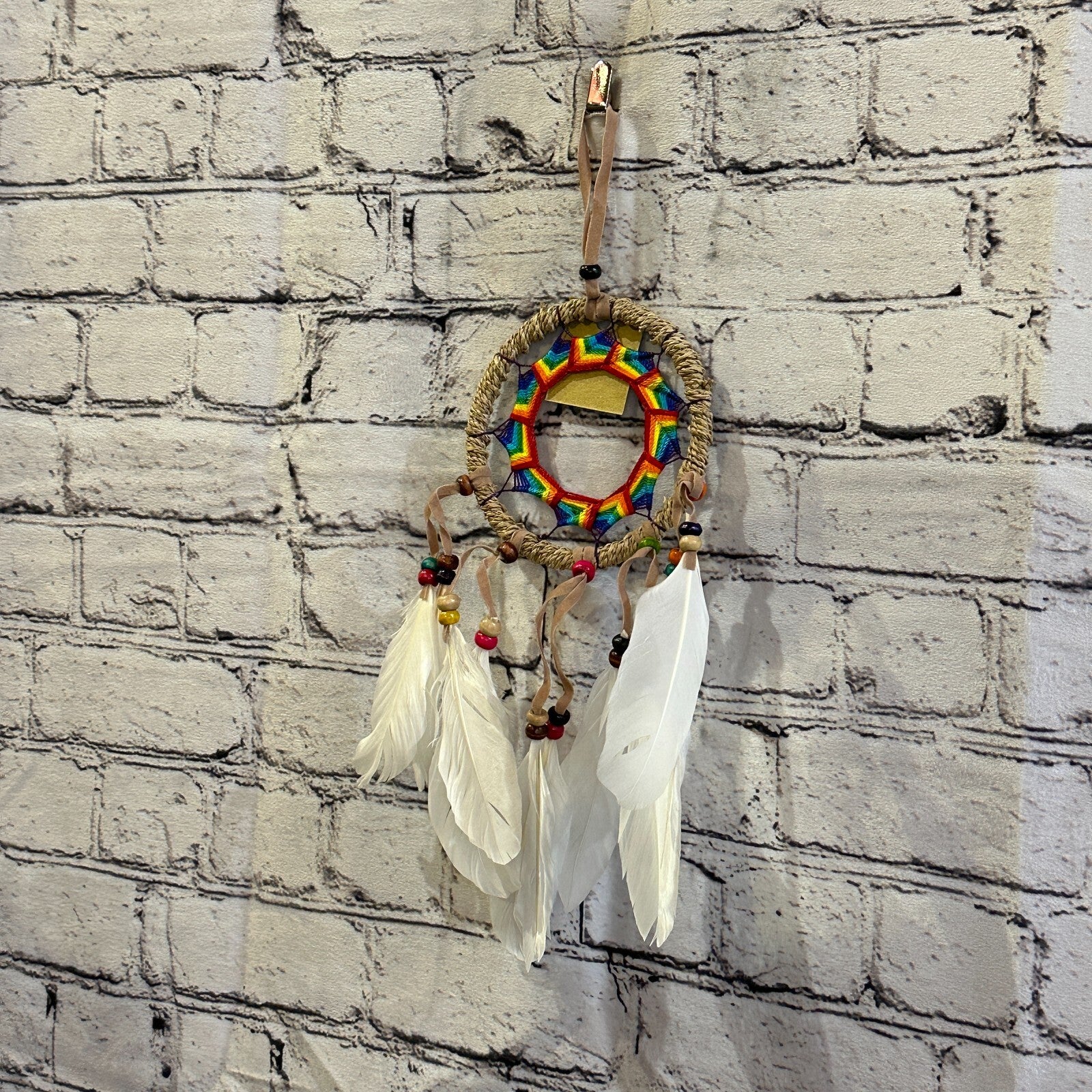 Wove Rainbow Tassel 12cm x 12cm Dream Catcher Dreamcatcher Wall Hanging Ornament2