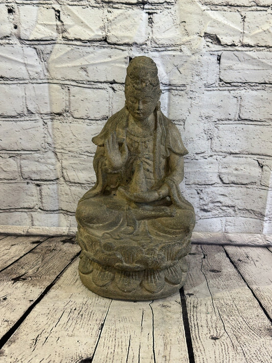 Quan Yin Stone Garden 35cm x 15cm Ornament Outdoor Indoor Statue Hindu0