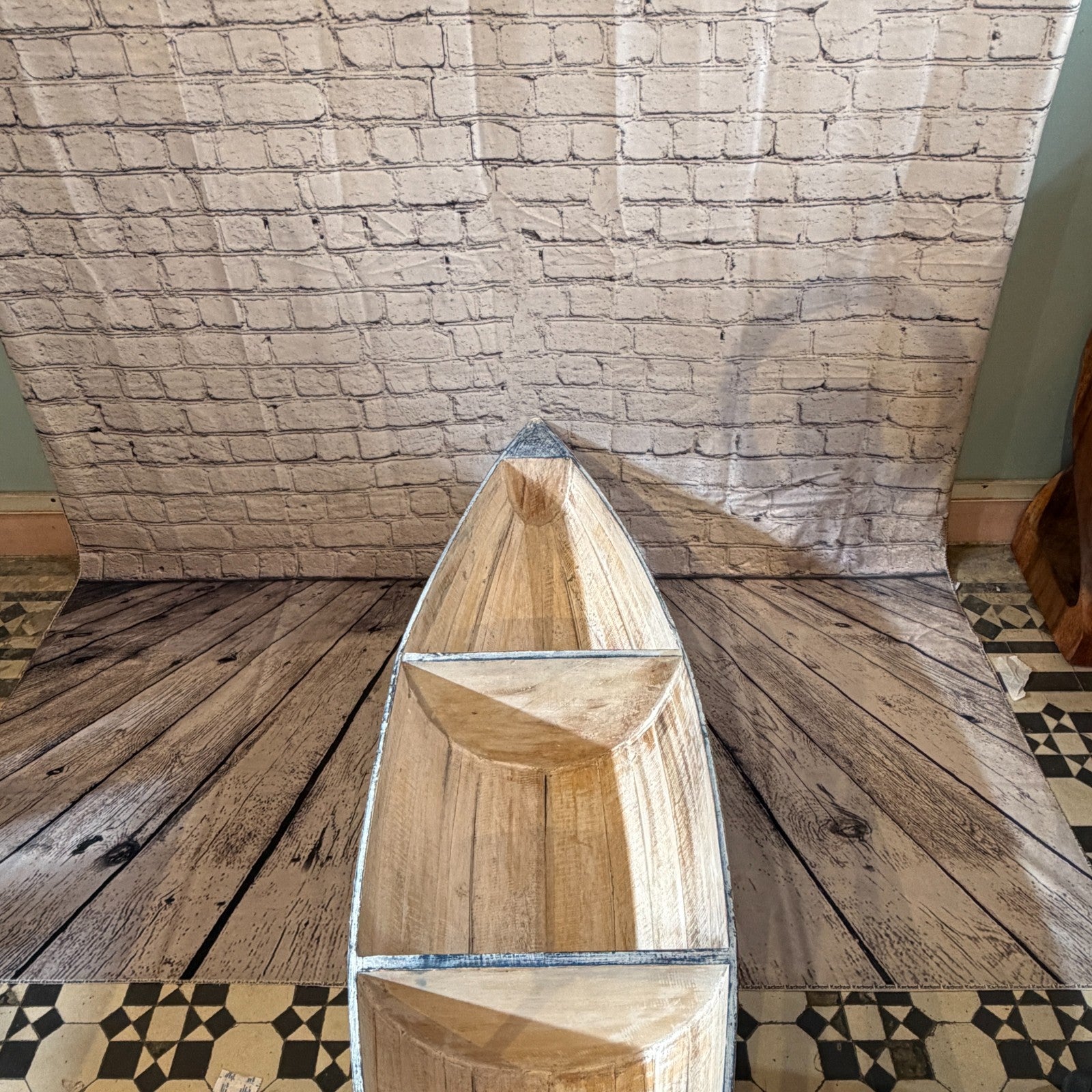 120cm x 30cm x 25cm Blue Boat Shelf Wooden Cabinet Living Hall Storage Furniture4