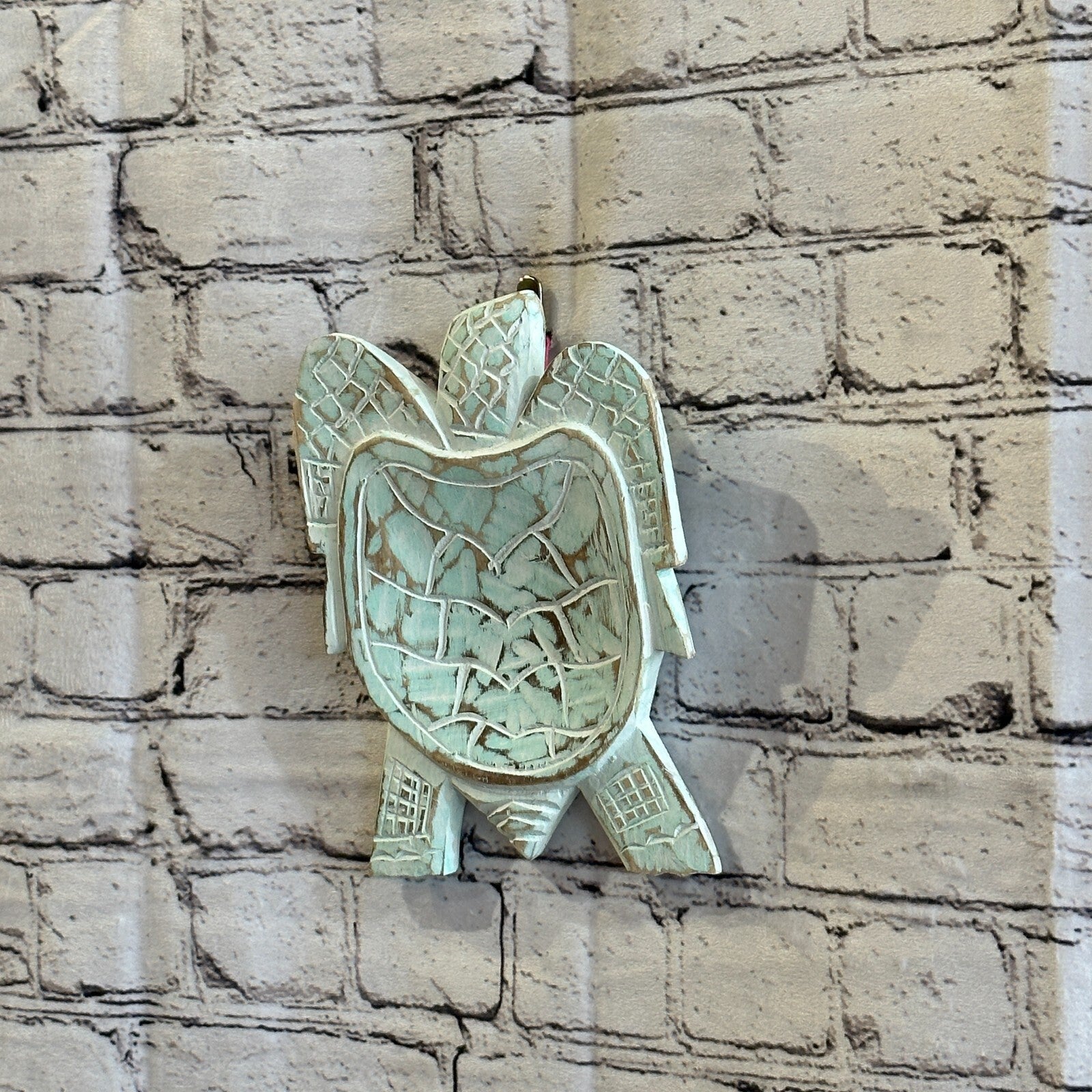 20cm Blue Sea Turtle Bowl Trinket Dish Decoration Designer Mask Wooden Handmade2