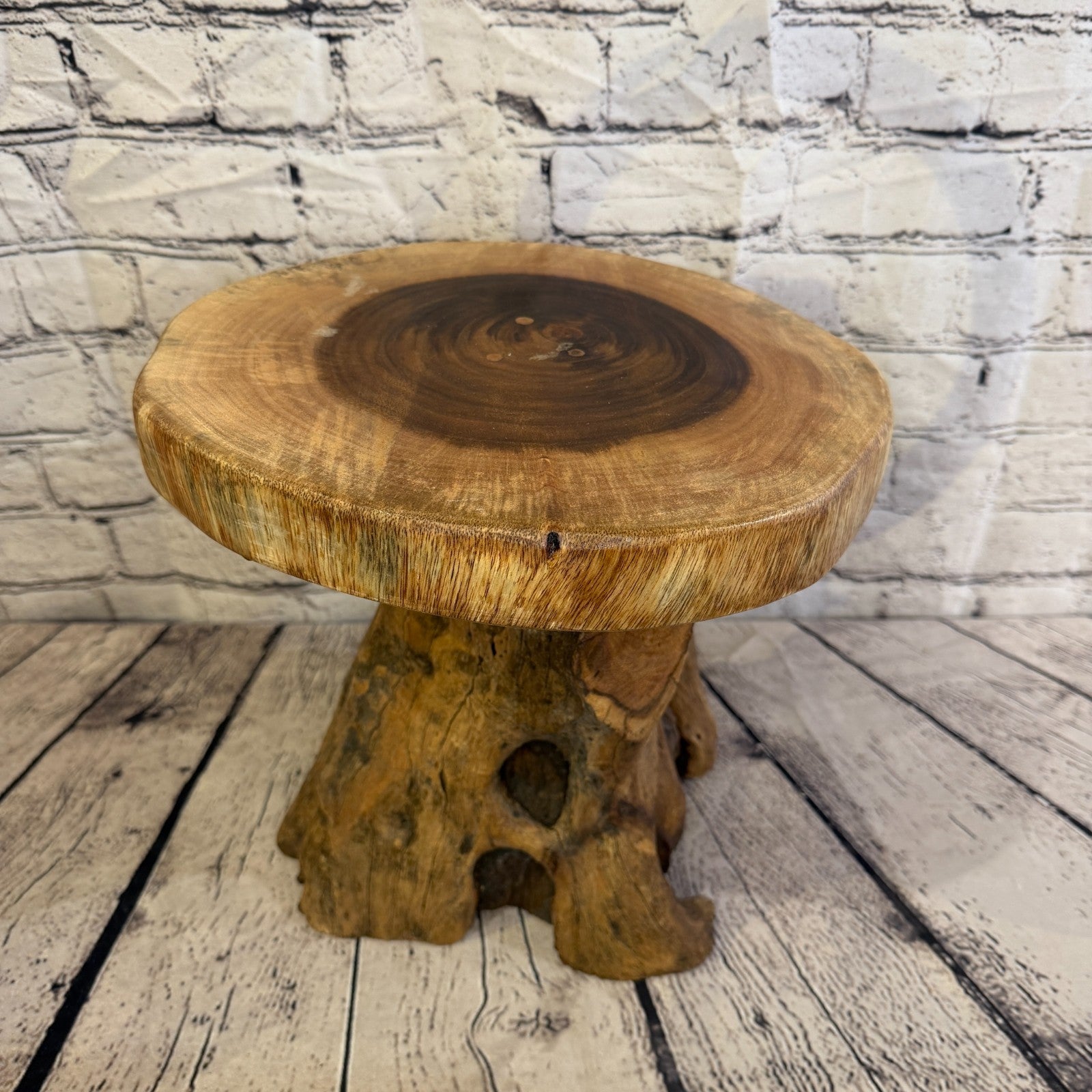 30cm x 25cm Wooden Coffee Root Sculpture Garden Teak Root Ornament Carved No 40