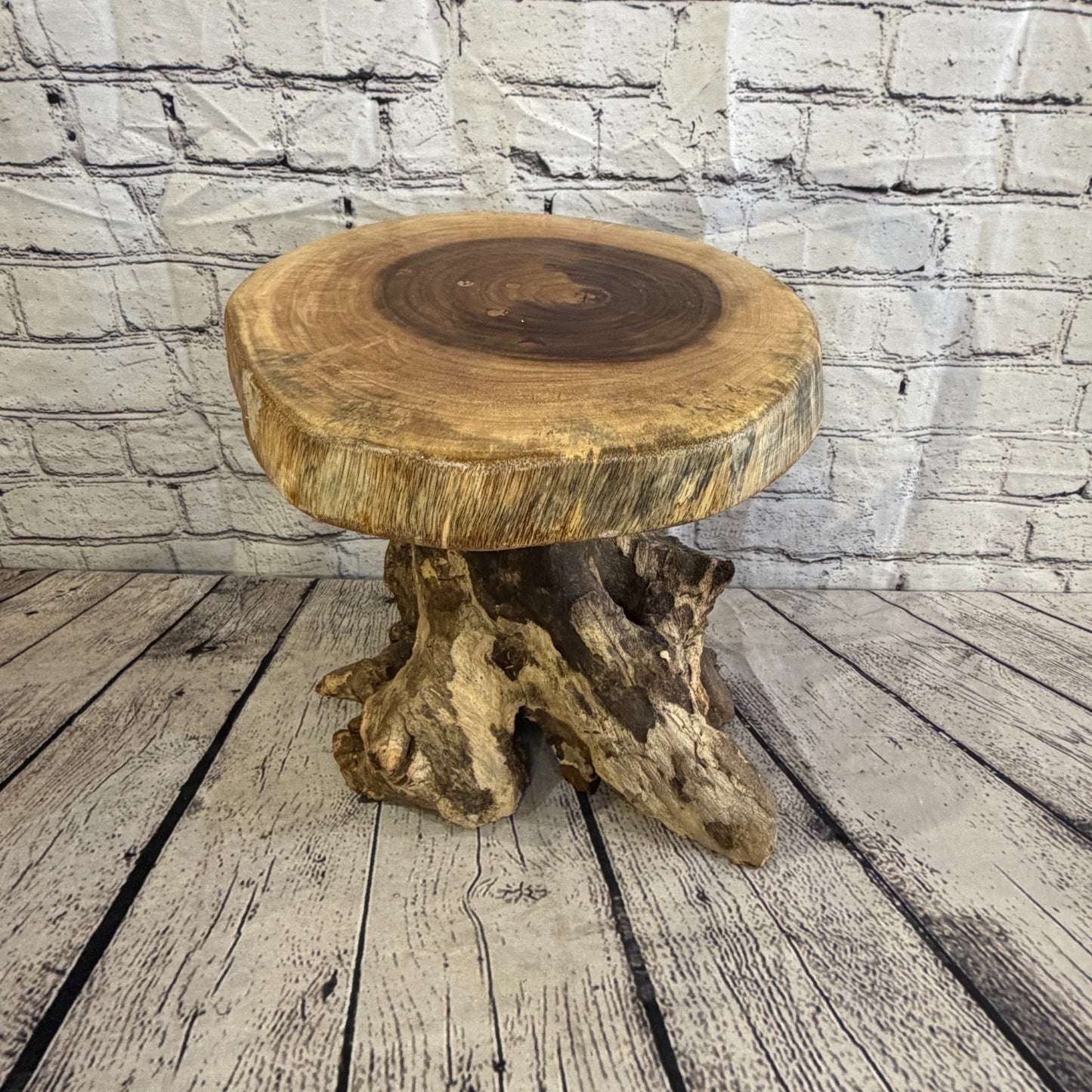 30cm x 25cm Wooden Coffee Root Sculpture Garden Teak Root Ornament Carved No 110