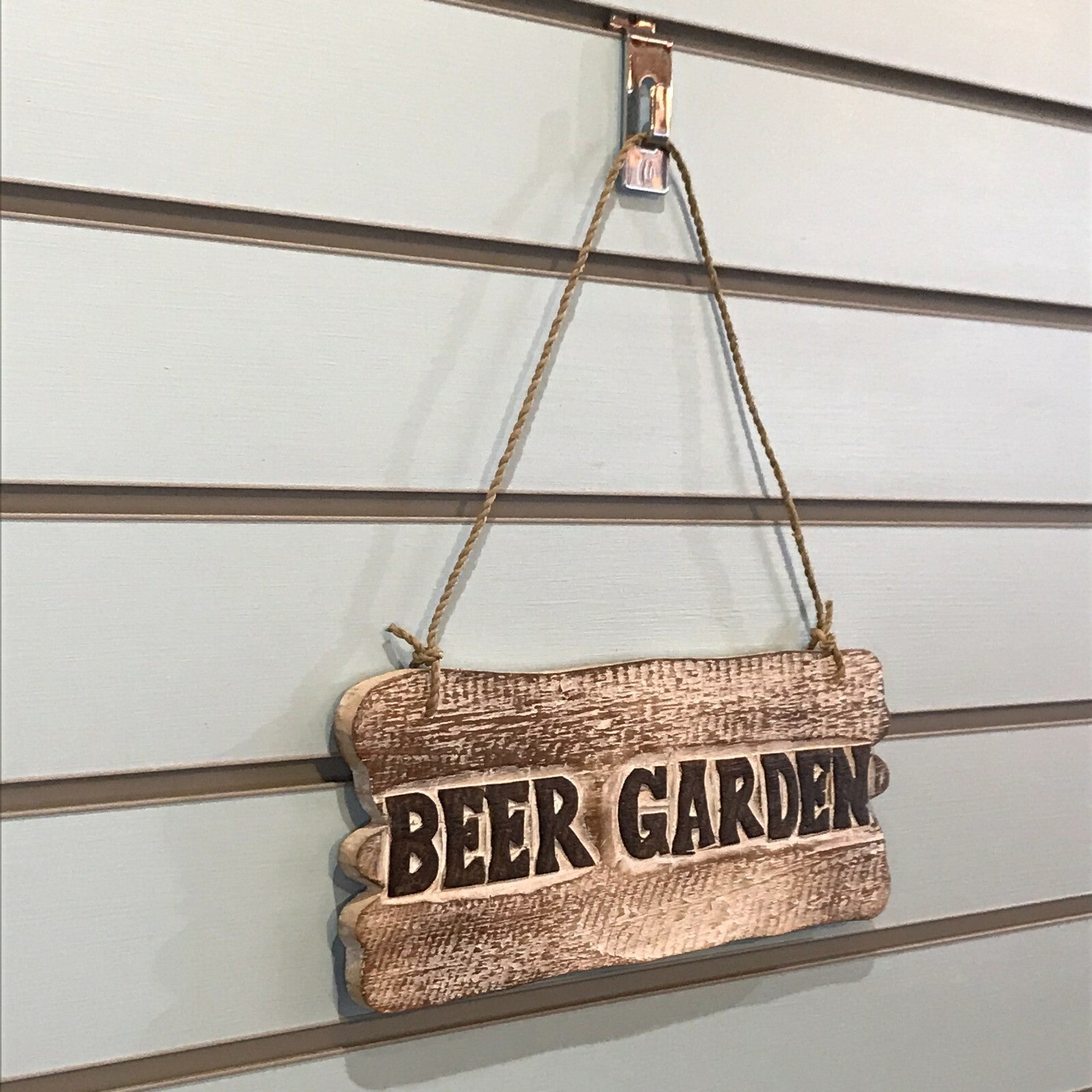 Beer Garden Word Sign Plaque Outdoor Garden Shed Den Bar Shop 30cm x 12cm1