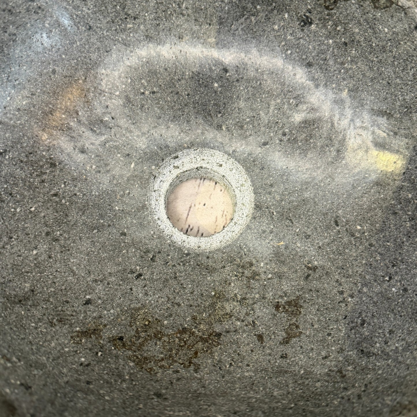 32cm x 26cm Wash Basin Bathroom Counter Top Washing River Stone Bowl Sink No 149
