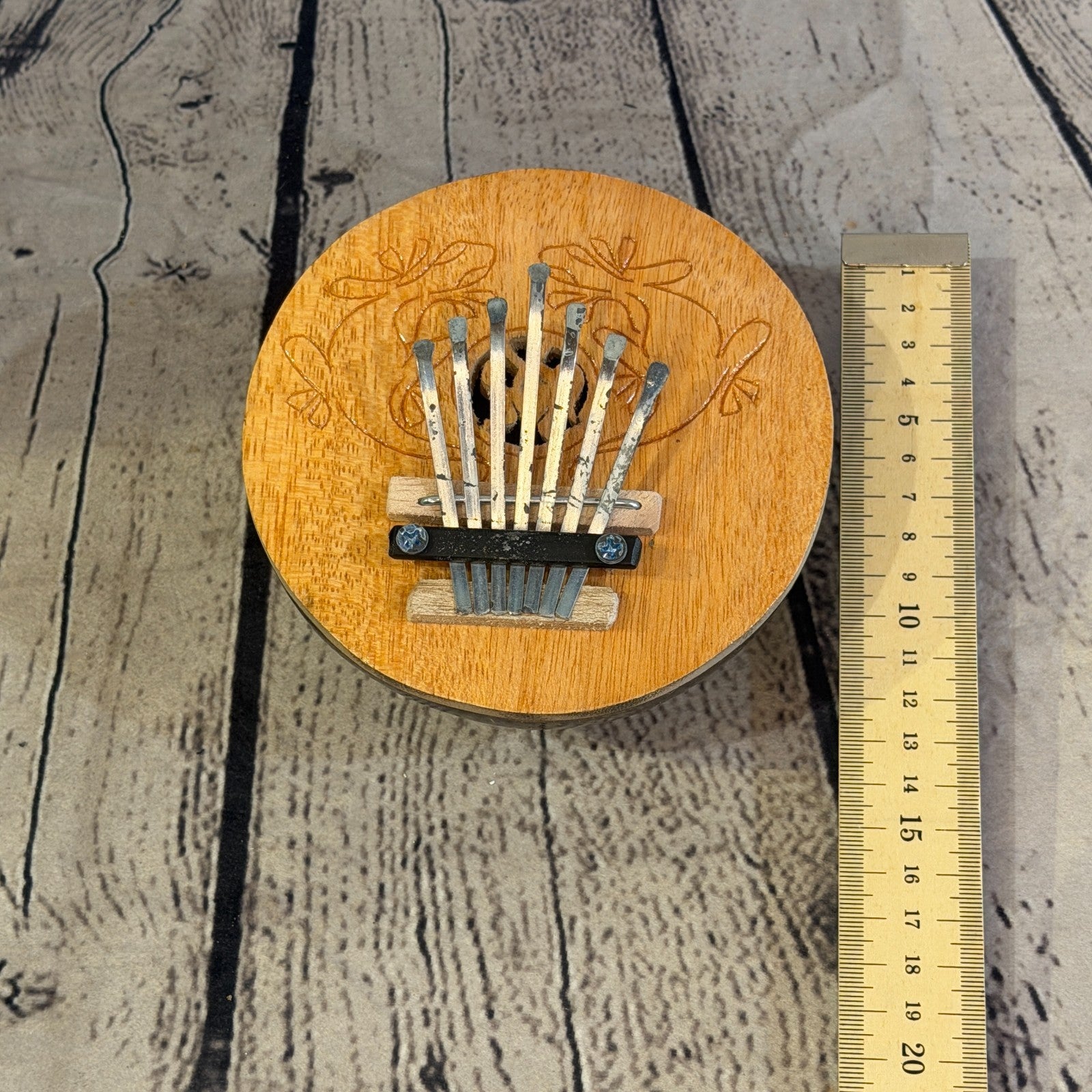 7 Key Karimba Kalimba Thumb Piano Plain Carved Coconut Handmade Fairtrade2