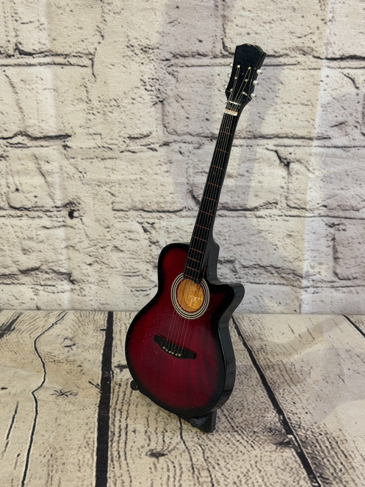 Miniature 25cm Guitar on Stand Band Gift Display Design 90