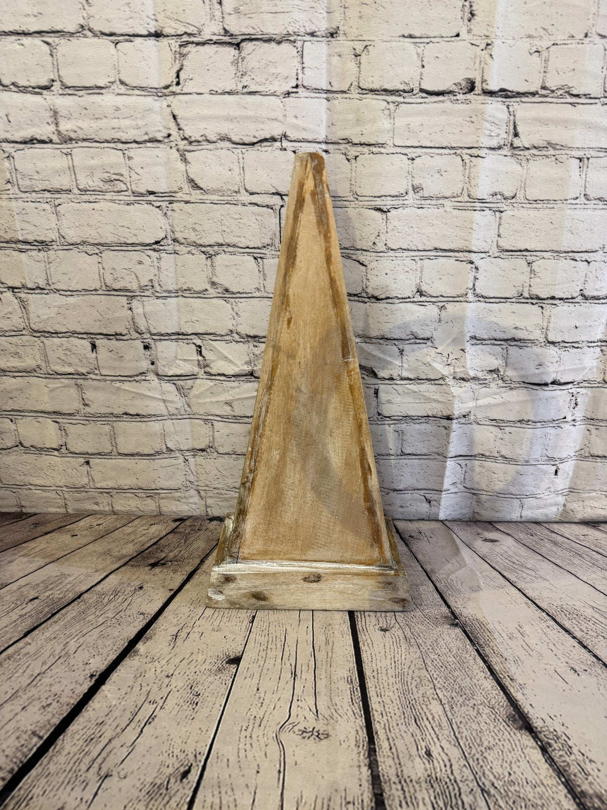 50cm x 22cm Flower 3 Draw Pyramid Wooden Side Cabinet Living Storage Furniture4