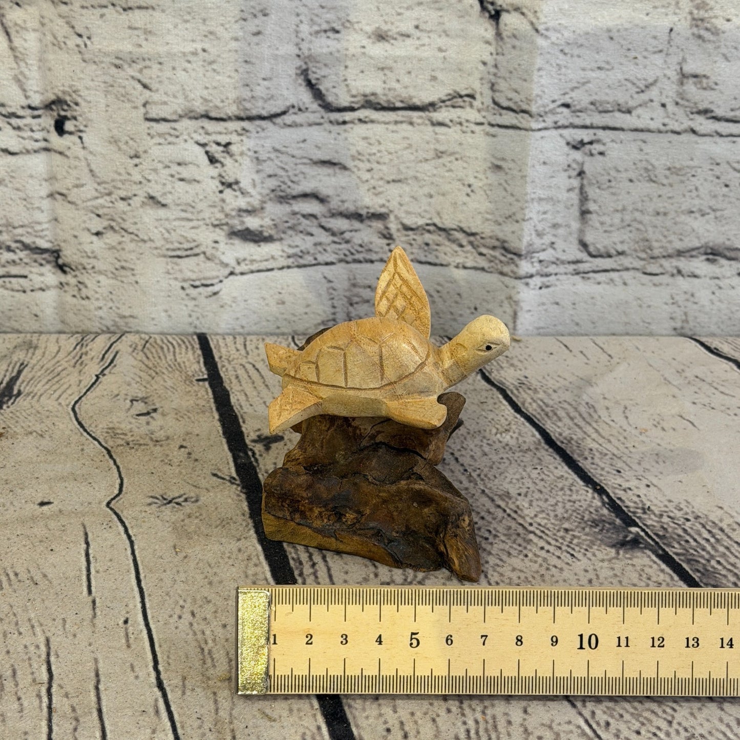 10cm Single Turtle Mushroom Parasite Ornament Natural Carving Fairtrade Wooden7