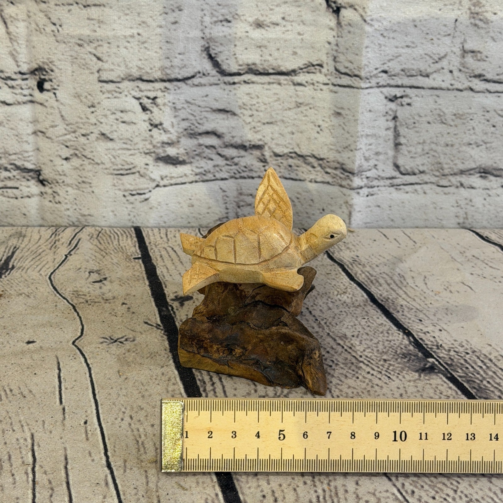 10cm Single Turtle Mushroom Parasite Ornament Natural Carving Fairtrade Wooden7
