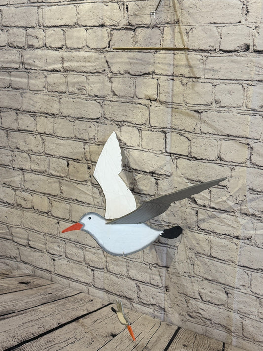 30cm x 55cm Seagull Flying Wooden Mobile Children's Bedroom Room Decor0