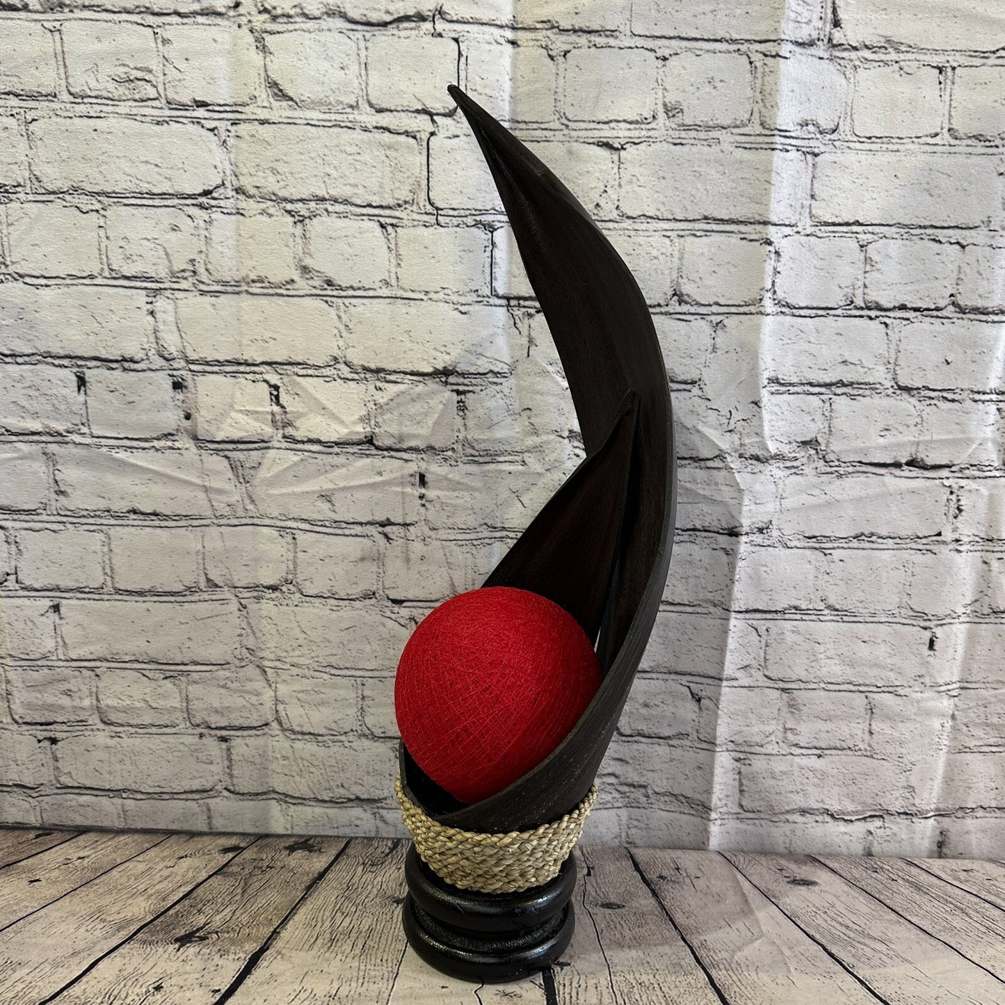 Red Dark Brown Natural 60cm Tall Leaf Lamp Twist LED UK Mains Plug Design 41